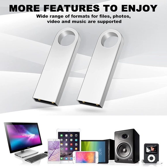 2 USB drives 🌟‼️NWOT‼️ Pendrive USB Drive 64GB Space Memory Stick Flash Drive - Picture 6 of 7